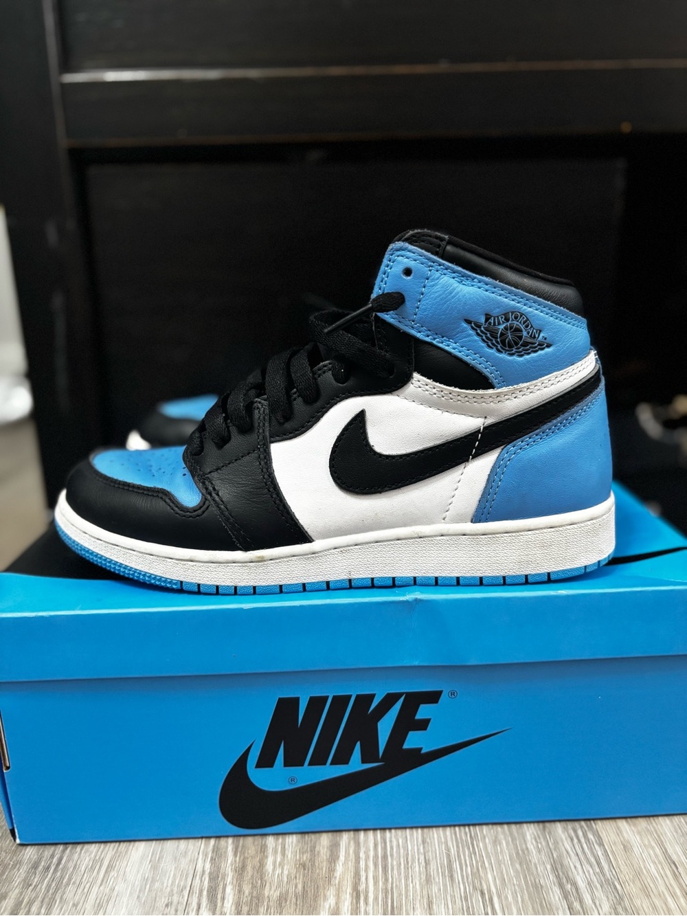 Nike Air Jordan 1 Mid Black/White/Blue